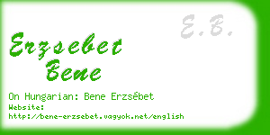 erzsebet bene business card