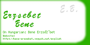 erzsebet bene business card